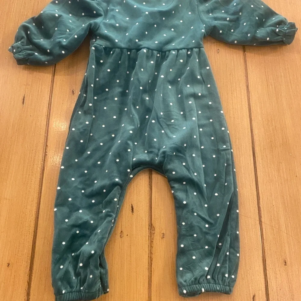 Infant Winter Christmas Holidays Green White Onsie Headband New 6/9 months